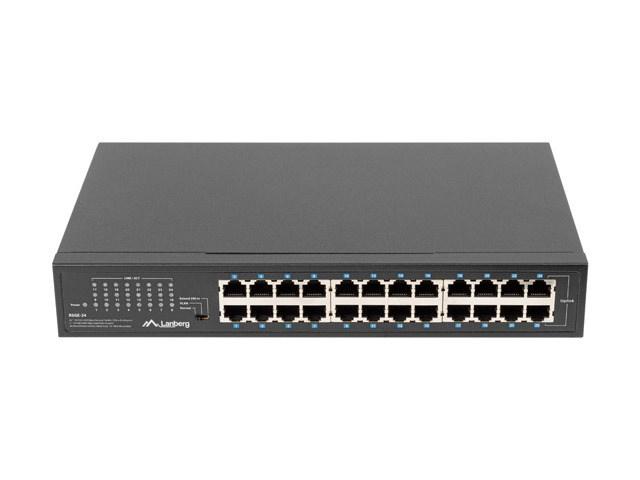Netværksswitch Lanberg RSGE-24 24‑port Gigabit, 19" rack billede