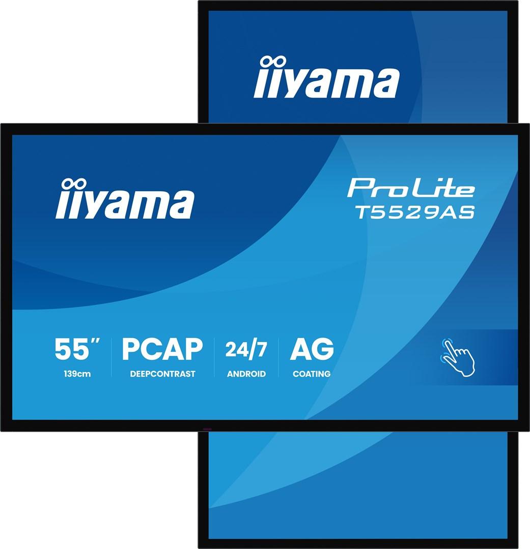 55" interaktiv skærm til møder - iiyama ProLite T5529AS, 4K PCAP, Android billede