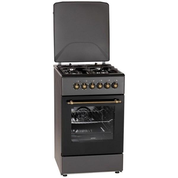 Gaskomfur med elektrisk ovn - MPM MPM-56-KRM-13, sort, 50 cm