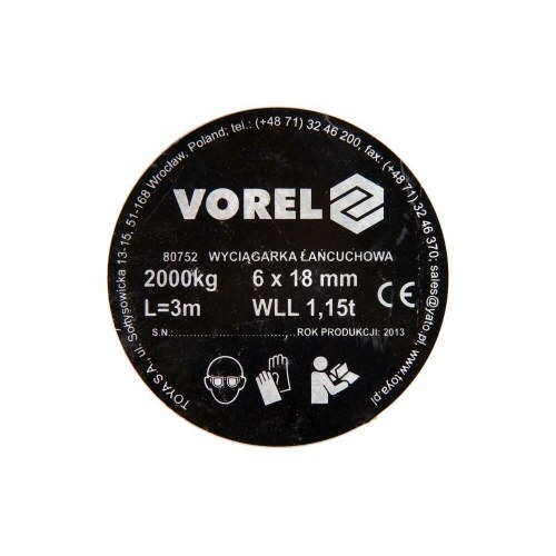 Kædetalje 2 t – Vorel 80752