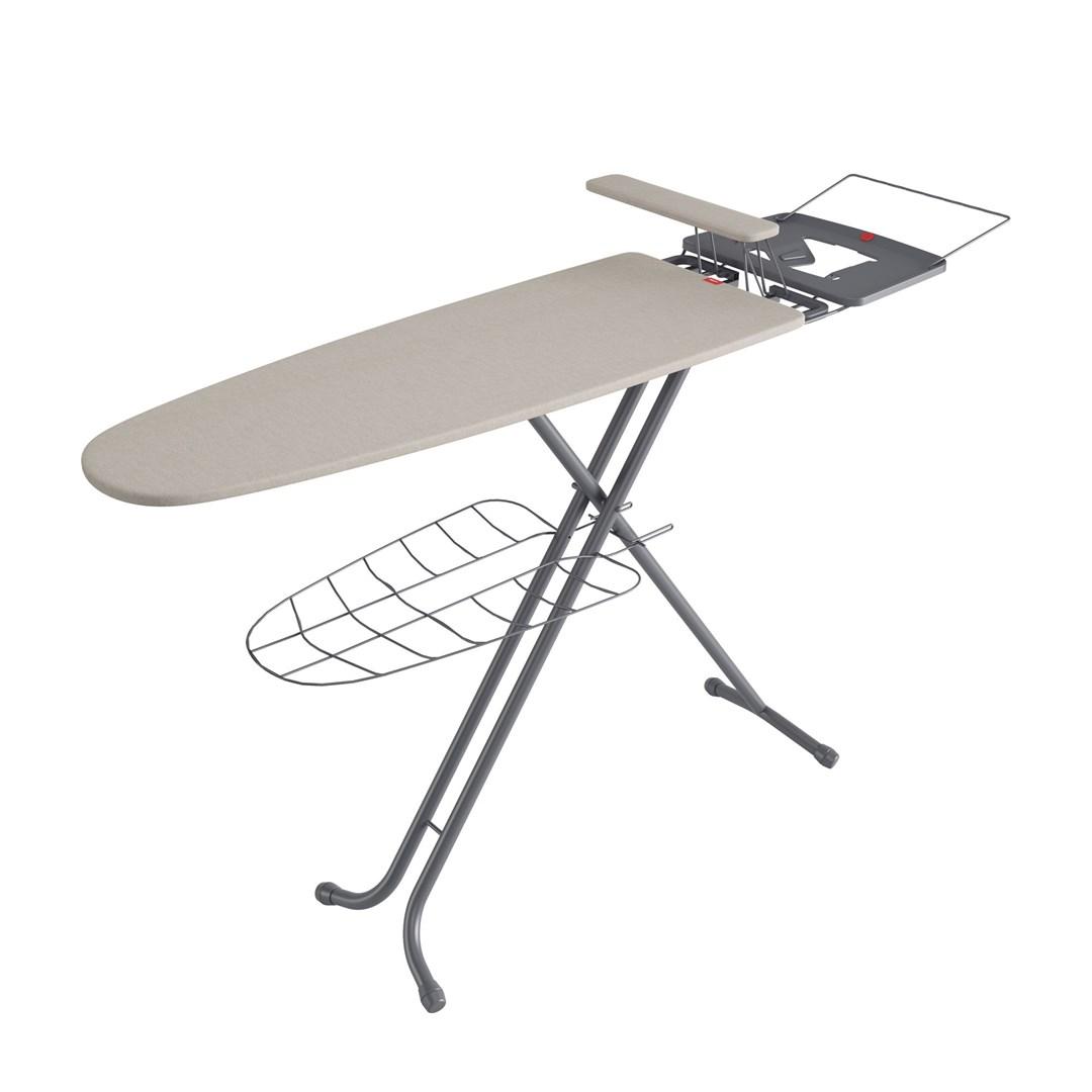 Strygebræt RAYEN 120 × 40 cm med hylde og ærmebræt