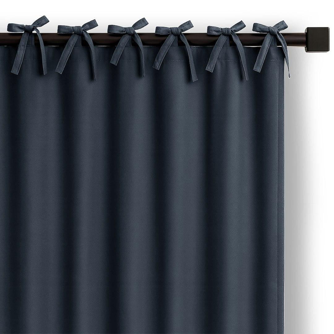 Mørklægningsgardin RESTILO CARLI - indigo, oxford, 140×250 cm, trokser