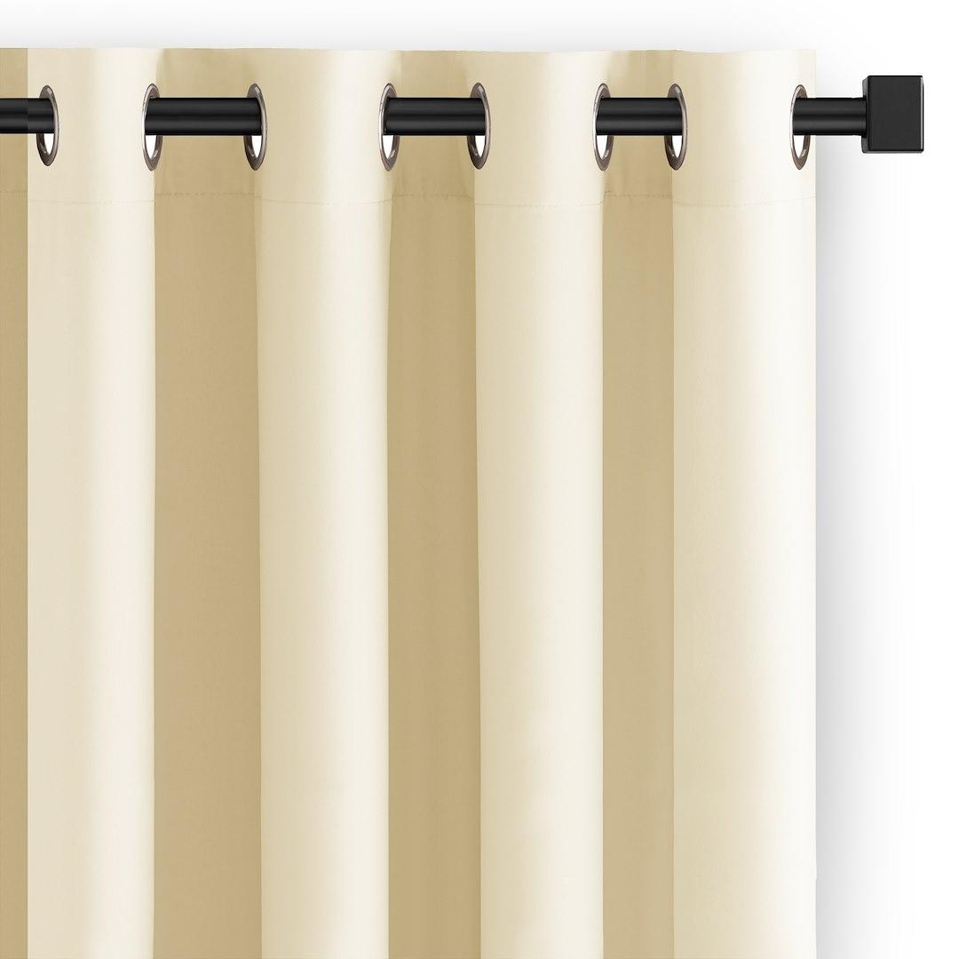 Mørklægningsgardin RESTILO Carli - creme, 200×250 cm, sølvøskner