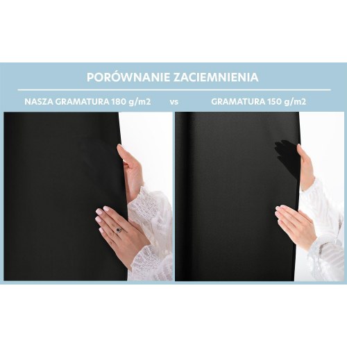 Mørklægningsgardin med bindebånd CARLI – sort, 140×250 cm