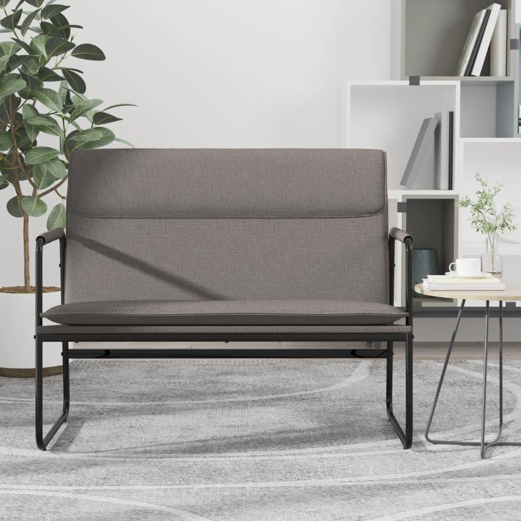 bænk 100x64x80 cm stof gråbrun
