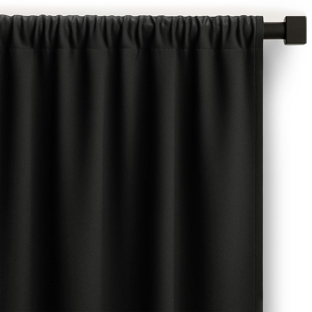 Mørklægningsgardin - RESTILO Carli, sort, 140×270 cm