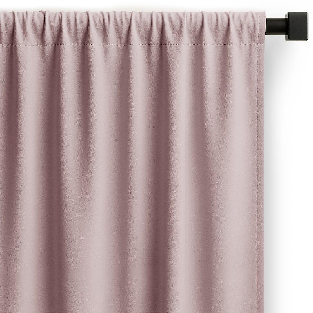 Mørklægningsgardin CARLI - pudderlyserød, 200×270 cm, glat bånd