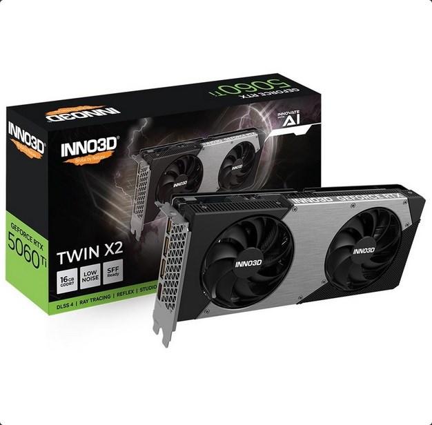 Grafikkort INNO3D GeForce RTX 5060 Ti 16GB Twin X2 billede