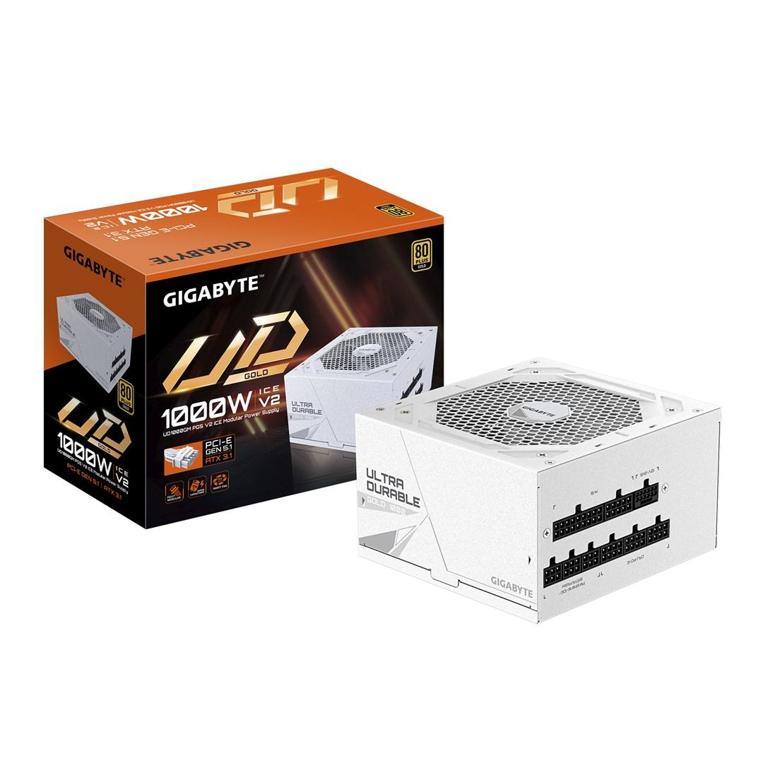 Strømforsyning ATX 1000 W - Gigabyte UD1000GM PG5 ICE (hvid) billede