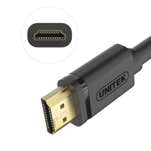 HDMI-kabel 2 m - UNITEK Y-C138M, HDMI Type A, sort