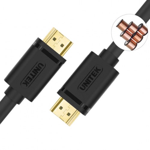 HDMI-kabel 2 m - UNITEK Y-C138M, HDMI Type A, sort