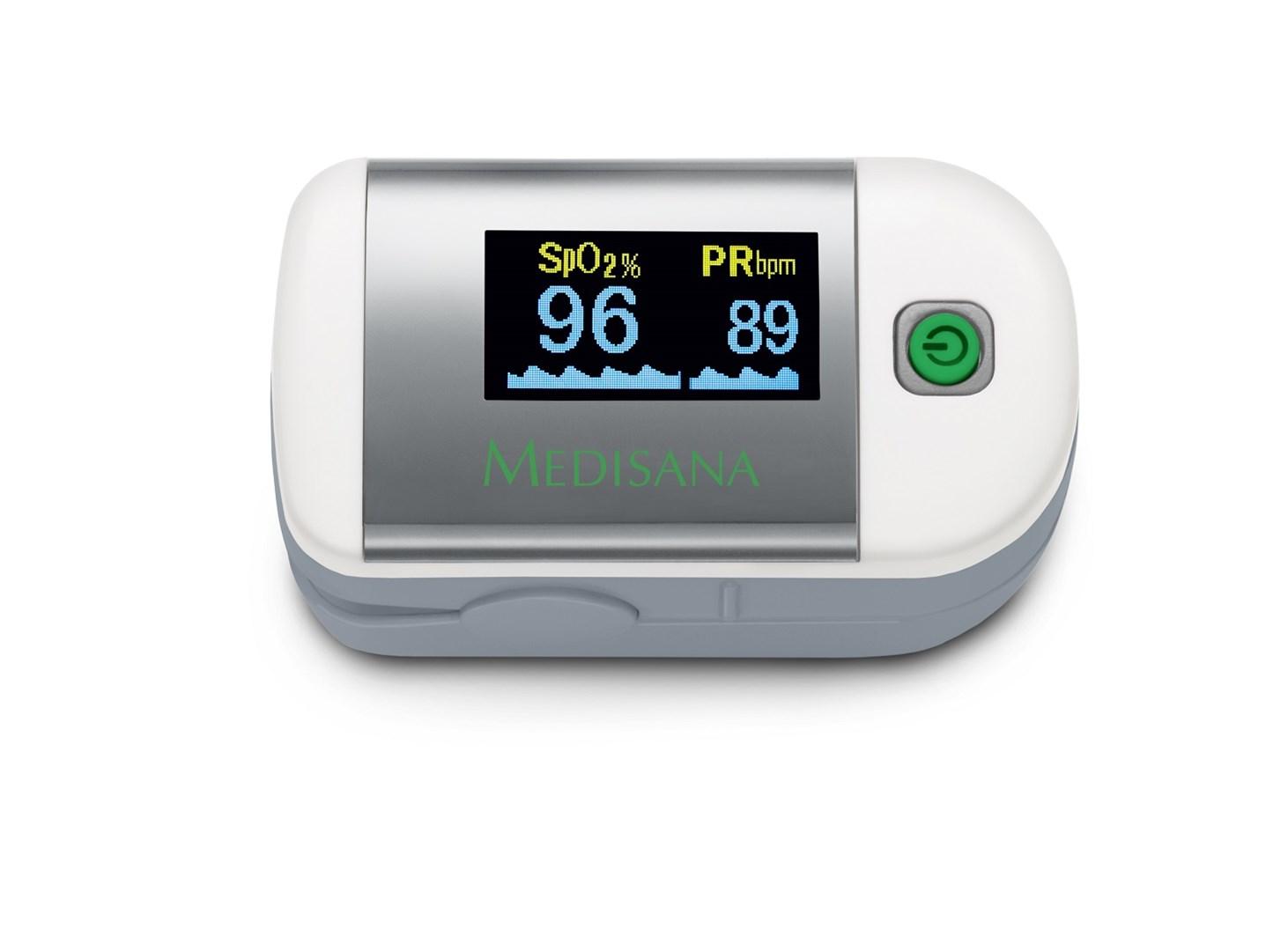 Pulsoximeter - Medisana PM 100, grå/hvid