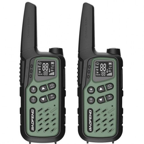 Walkie talkie BAOFENG BF-T25E – grøn, sæt med 2