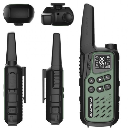 Walkie talkie BAOFENG BF-T25E – grøn, sæt med 2