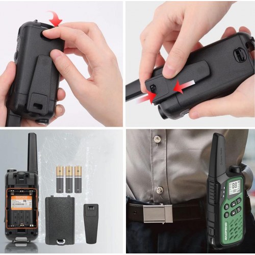 Walkie talkie BAOFENG BF-T25E – grøn, sæt med 2