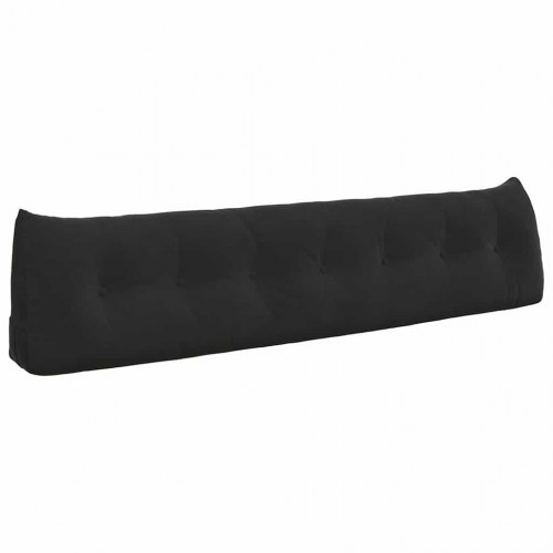Rygpude Sort 200 x 24 x 50 cm Fløjl