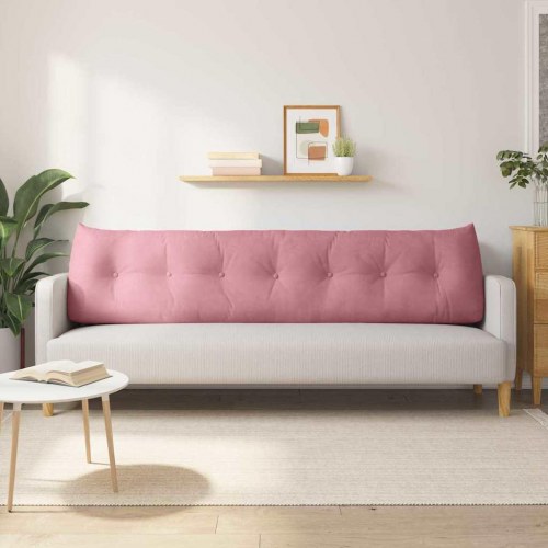 Rygpude Lyserød 200 x 24 x 50 cm Fløjl