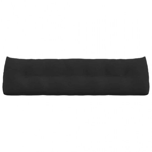 Rygpude Sort 180 x 24 x 50 cm Fløjl