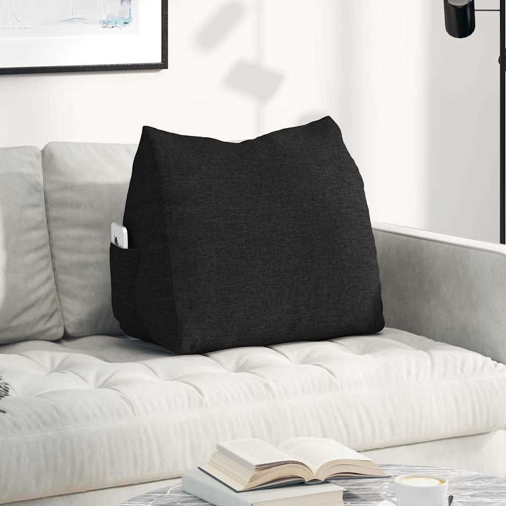 Rygpude Sort 60 x 20 x 50 cm Stof