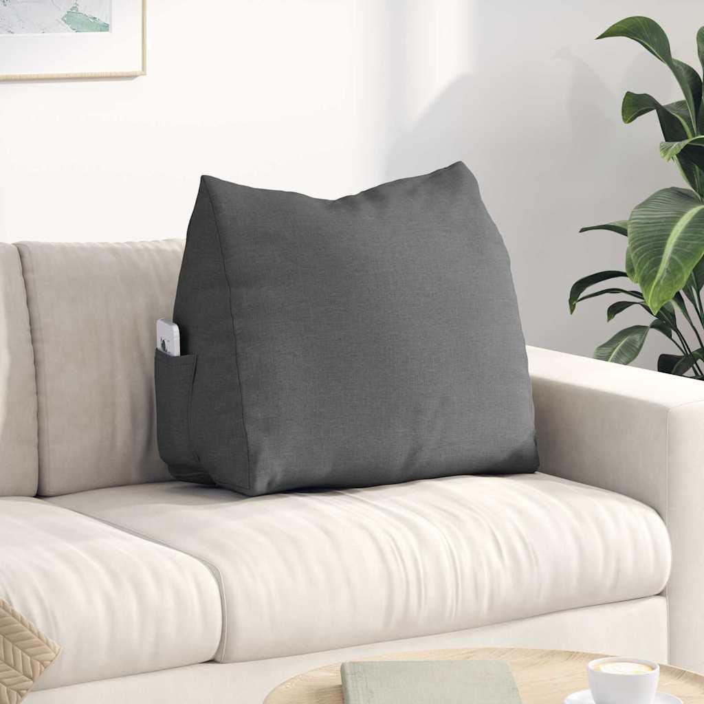 Rygpude MÃ¸rkegrÃ¥ 60 x 20 x 50 cm Stof