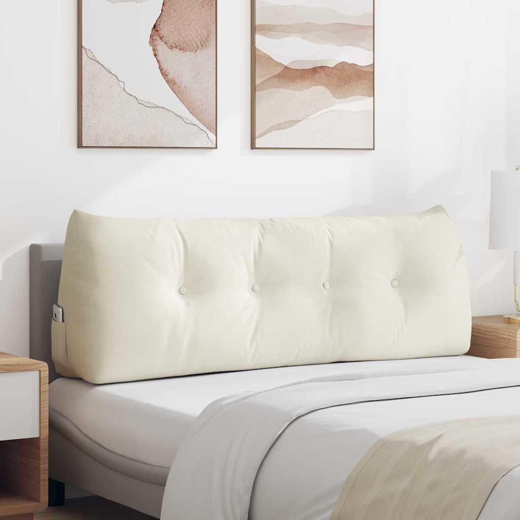 Rygpude Creme 140 x 24 x 50 cm Fløjl