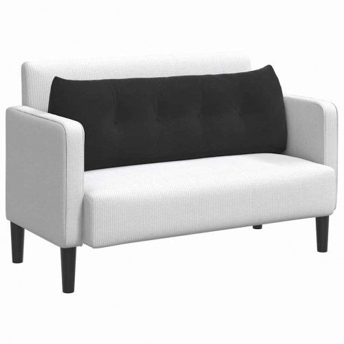 Rygpude Sort 140 x 24 x 50 cm Fløjl