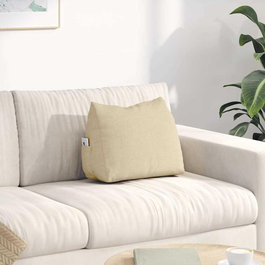 Rygpude Creme 45 x 20 x 35 cm Stof