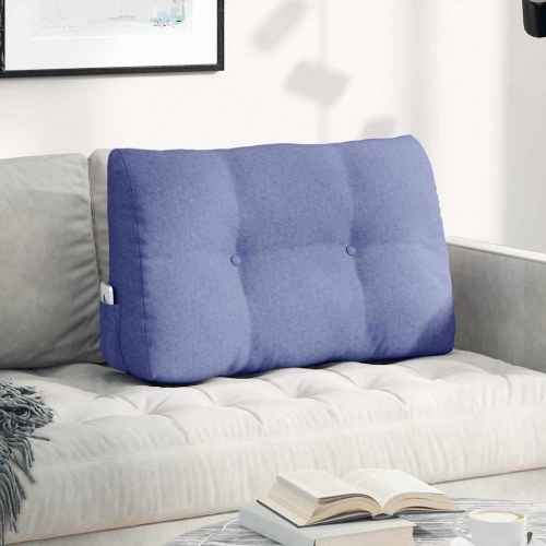 Rygpude Jeans blå 80 x 24 x 50 cm Stof