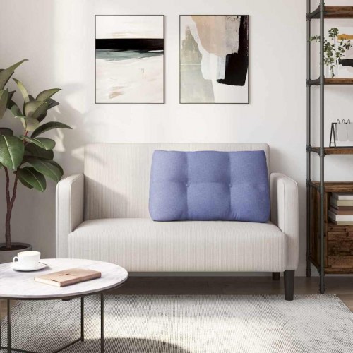 Rygpude Jeans blå 80 x 24 x 50 cm Stof