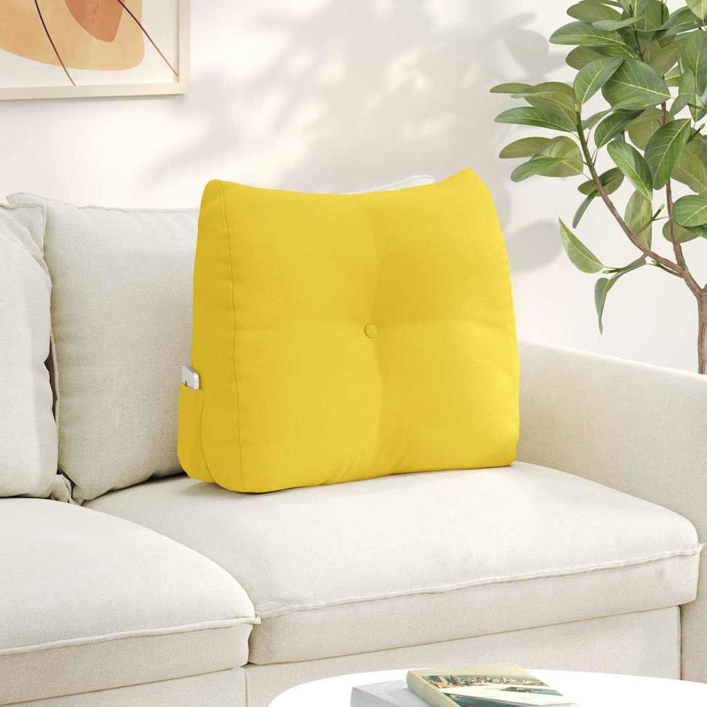Rygpude Lys Gul 60 x 24 x 50 cm Stof