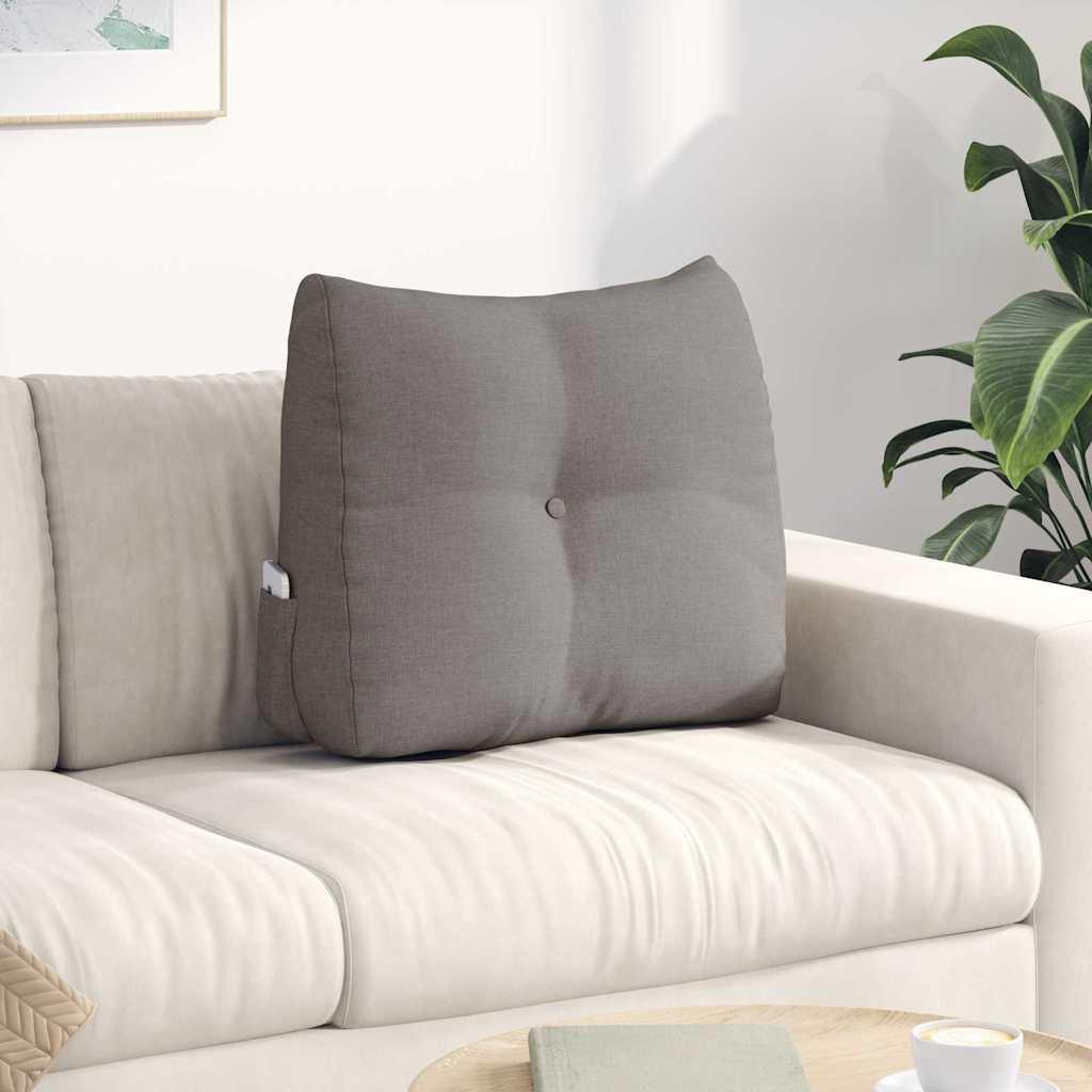 Rygpude GrÃ¥brun 60 x 24 x 50 cm Stof