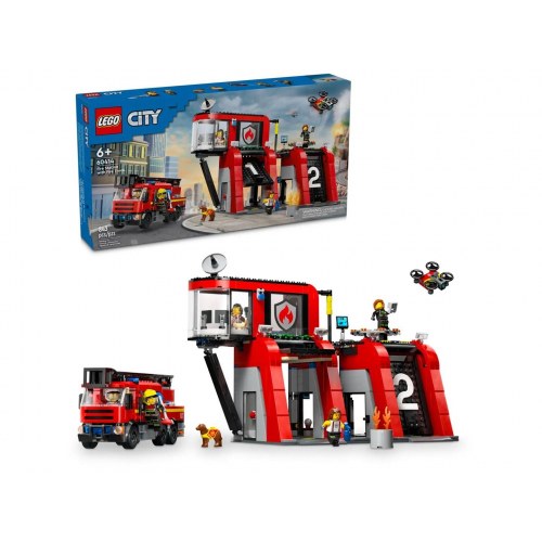 LEGO byggeri – LEGO City 60414 Brandstation med brandbil