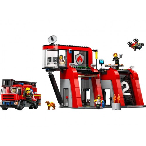 LEGO byggeri – LEGO City 60414 Brandstation med brandbil