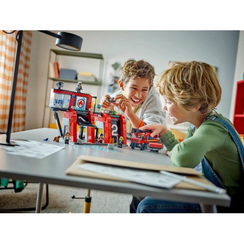 LEGO byggeri – LEGO City 60414 Brandstation med brandbil