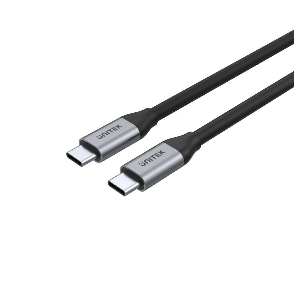 USB-C kabel UNITEK 1 m – USB 3.2 Gen 2, 100 W, sort billede