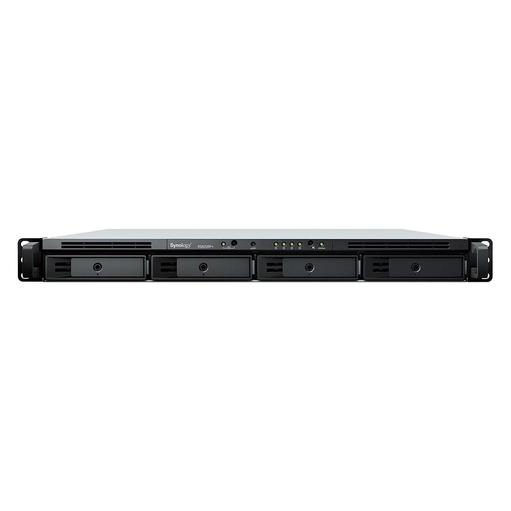 NAS server rack 1U Synology RackStation RS822RP+ – AMD Ryzen Embedded, 4-bay, redundant PSU