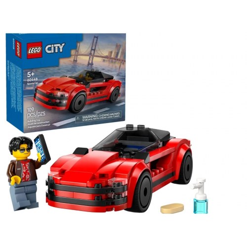LEGO City rød sportsvogn 60448 – byggesæt til børn 5+