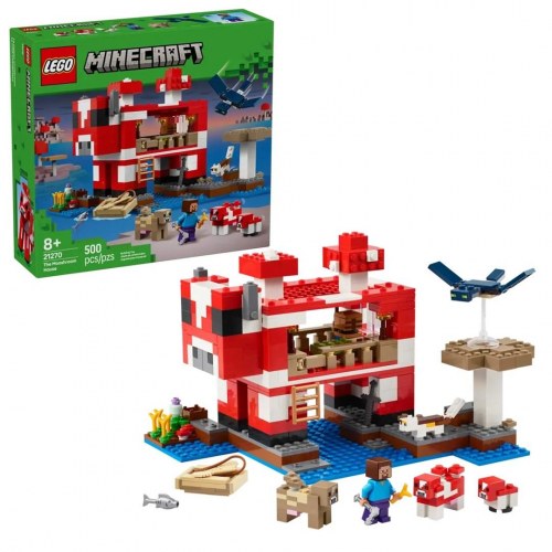 LEGO Minecraft 21270 Mooshroom-huset byggesæt (8+, 500 dele)