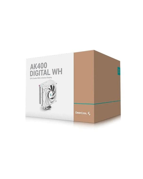 CPU køler DeepCool AK400 Digital SE WH - hvid luftkøler med display billede
