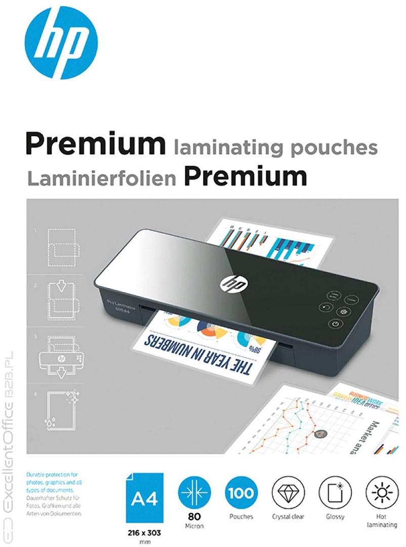 Lamineringslommer A4 - HP Premium, 80 µm, 100 stk. billede