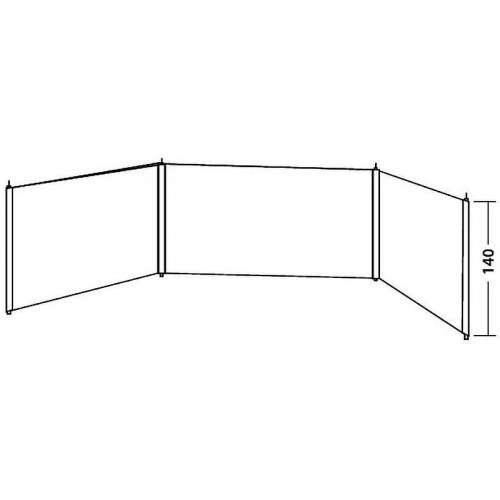 Læsejl til strand - Easy Camp 120330, grå 500 × 140 cm