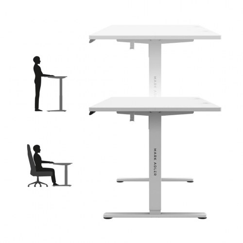 Hæve-/sænkebord MARK ADLER Electric Desk MA‑Leader 7.6 - Hvid