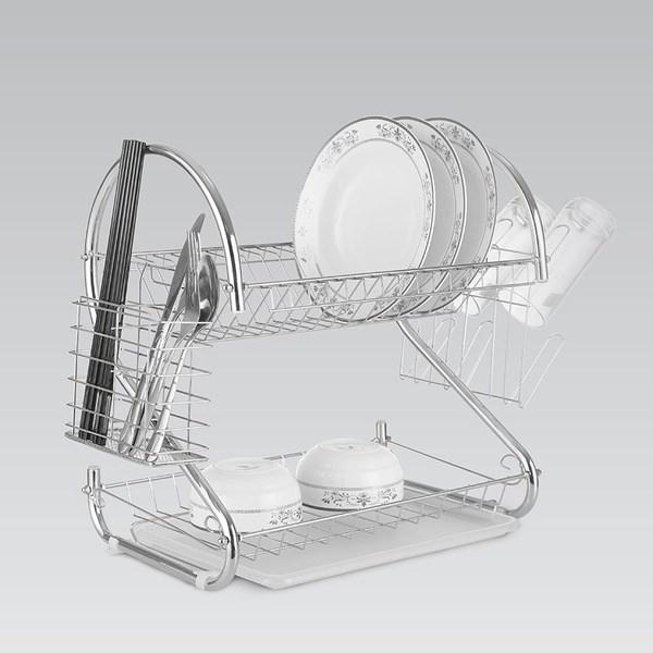 Opvaskestativ i metal - Maestro MR-1025, fritstående, 43 cm billede