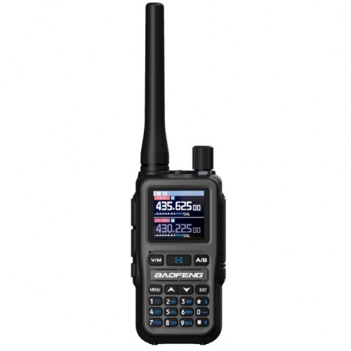 Walkie talkie BAOFENG UV-5R Mini grå – USB-C, Bluetooth, VHF/UHF, flybånd