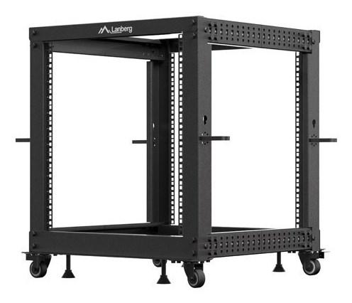 Serverrack gulvmodel 12U - Lanberg, åben ramme, sort