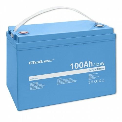 Batteri til bil LiFePO4 100 Ah 12,8 V - Qoltec billede