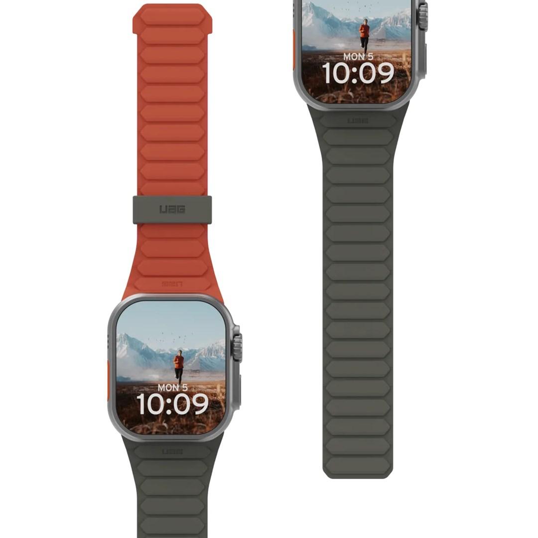 Urrem til Apple Watch Ultra 2/Ultra - Urban Armor Gear Pathfinder, silikone, terracotta/oliven