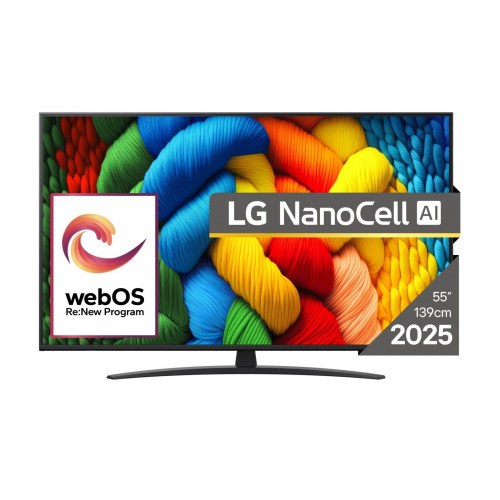 4K Smart TV LG NanoCell AI 55" (55NANO81A3A) - webOS, 2025