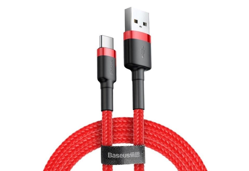 USB-C kabel Baseus Cafule 2 A 2 m – rød billede