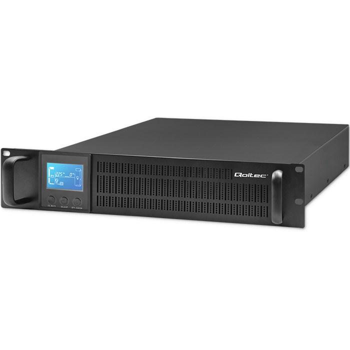 UPS rackmonteret – Qoltec 2 kVA / 1.600 W med LCD